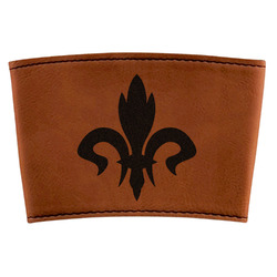 Fleur De Lis Leatherette Cup Sleeve