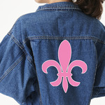 Fleur De Lis Twill Iron On Patch - Custom Shape - 3XL - Set of 4