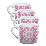 Fleur De Lis Double Shot Espresso Cups - Set of 4 (Personalized)