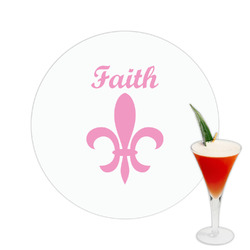 Fleur De Lis Printed Drink Topper -  2.5" (Personalized)