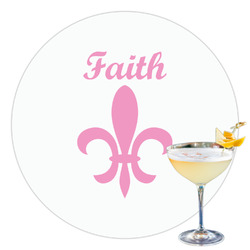 Fleur De Lis Printed Drink Topper - 3.5" (Personalized)