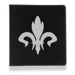 Fleur De Lis Leather Binder - 1" - Black (Personalized)