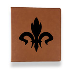 Fleur De Lis Leather Binder - 1" - Rawhide (Personalized)