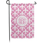 Fleur De Lis Small Garden Flag - Double Sided w/ Monograms