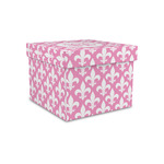 Fleur De Lis Gift Box with Lid - Canvas Wrapped - Small (Personalized)