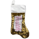 Fleur De Lis Reversible Sequin Stocking - Gold (Personalized)