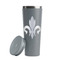 Fleur De Lis Grey RTIC Everyday Tumbler - 28 oz. - Lid Off