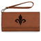 Fleur De Lis Ladies Wallet - Leather - Rawhide - Front View