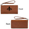 Fleur De Lis Ladies Wallets - Faux Leather - Rawhide - Front & Back View