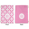 Fleur De Lis Large Laundry Bag - Front & Back View