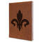 Fleur De Lis Leatherette Journal - Large - Single Sided - Angle View