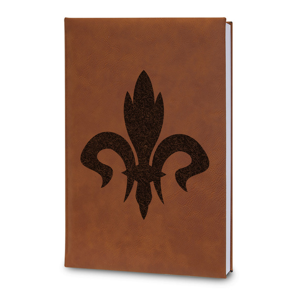 Custom Fleur De Lis Leatherette Journal - Large - Double Sided (Personalized)