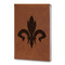 Fleur De Lis Leatherette Journals - Large - Double Sided - Angled View