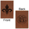 Fleur De Lis Leatherette Journals - Large - Double Sided - Front & Back View