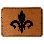 Fleur De Lis Faux Leather Iron On Patch - Rectangle