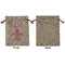 Fleur De Lis Medium Burlap Gift Bag - Front Approval