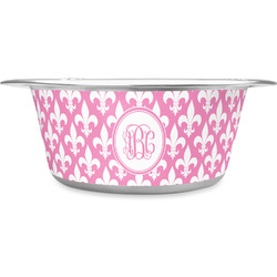 Fleur De Lis Stainless Steel Dog Bowl - Small (Personalized)