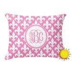 Fleur De Lis Outdoor Throw Pillow (Rectangular) (Personalized)