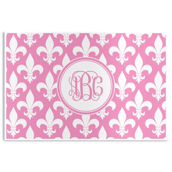 Custom Fleur De Lis Disposable Paper Placemats (Personalized)