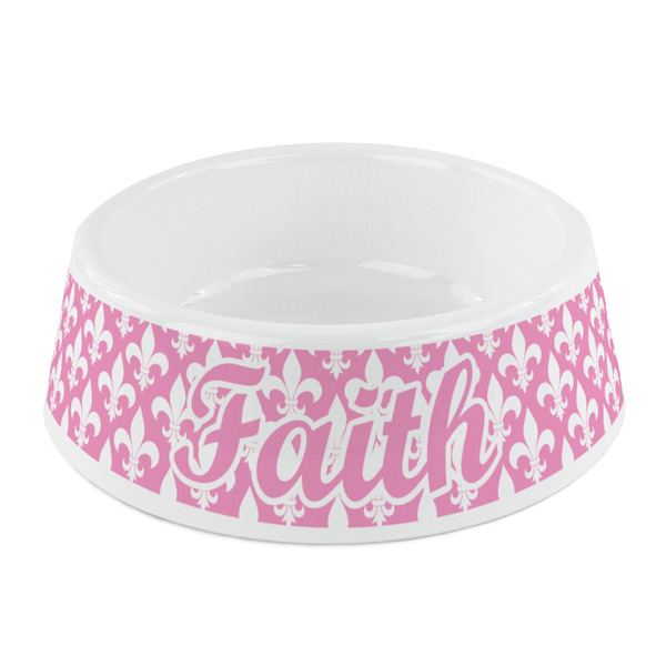 Custom Fleur De Lis Plastic Dog Bowl - Small (Personalized)