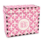 Fleur De Lis Wood Recipe Box - Full Color Print (Personalized)