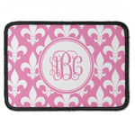 Fleur De Lis Iron On Rectangle Patch w/ Monogram