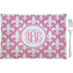 Fleur De Lis Glass Rectangular Appetizer / Dessert Plate (Personalized)