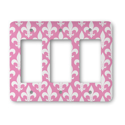 Fleur De Lis Rocker Style Light Switch Cover - Three Switch