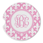 Fleur De Lis Sandstone Car Coaster - Single (Personalized)