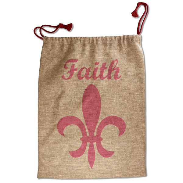 Custom Fleur De Lis Santa Sack - Front (Personalized)