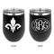 Fleur De Lis Stainless Wine Tumblers - Black - Double Sided - Approval