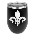 Fleur De Lis Stemless Wine Tumbler - 5 Color Choices - Stainless Steel 