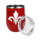 Fleur De Lis Stainless Wine Tumblers - Red - Single Sided - Alt View