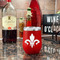 Fleur De Lis Stainless Wine Tumblers - Red - Single Sided - In Context