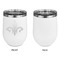 Fleur De Lis Stainless Wine Tumblers - White - Single Sided - Approval