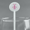 Fleur De Lis White Plastic 5.5" Stir Stick - Round - Main