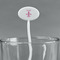 Fleur De Lis White Plastic 7" Stir Stick - Oval - Main