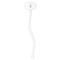 Fleur De Lis White Plastic 7" Stir Stick - Oval - Single Stick