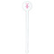 Fleur De Lis White Plastic 7" Stir Stick - Round - Single Stick