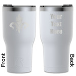 Fleur De Lis RTIC Tumbler - White - Engraved Front & Back (Personalized)