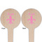 Fleur De Lis Wooden 4" Food Pick - Round - Double Sided - Front & Back