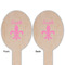 Fleur De Lis Wooden Food Pick - Oval - Double Sided - Front & Back