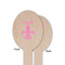 Fleur De Lis Wooden Food Pick - Oval - Single Sided - Front & Back