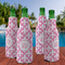 Fleur De Lis Zipper Bottle Cooler - Set of 4 - LIFESTYLE