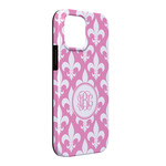 Fleur De Lis iPhone Case - Rubber Lined - iPhone 13 Pro Max (Personalized)