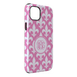 Fleur De Lis iPhone Case - Rubber Lined - iPhone 14 Plus (Personalized)