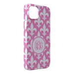 Fleur De Lis iPhone Case - Plastic - iPhone 14 Pro Max (Personalized)