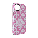 Fleur De Lis iPhone Case - Rubber Lined - iPhone 14 (Personalized)