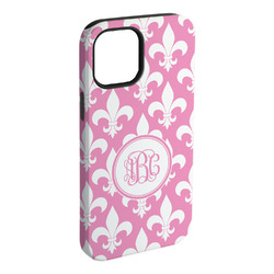 Fleur De Lis iPhone Case - Rubber Lined - iPhone 15 Pro Max (Personalized)