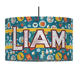 Rocket Science 12" Drum Pendant Lamp - Fabric (Personalized)